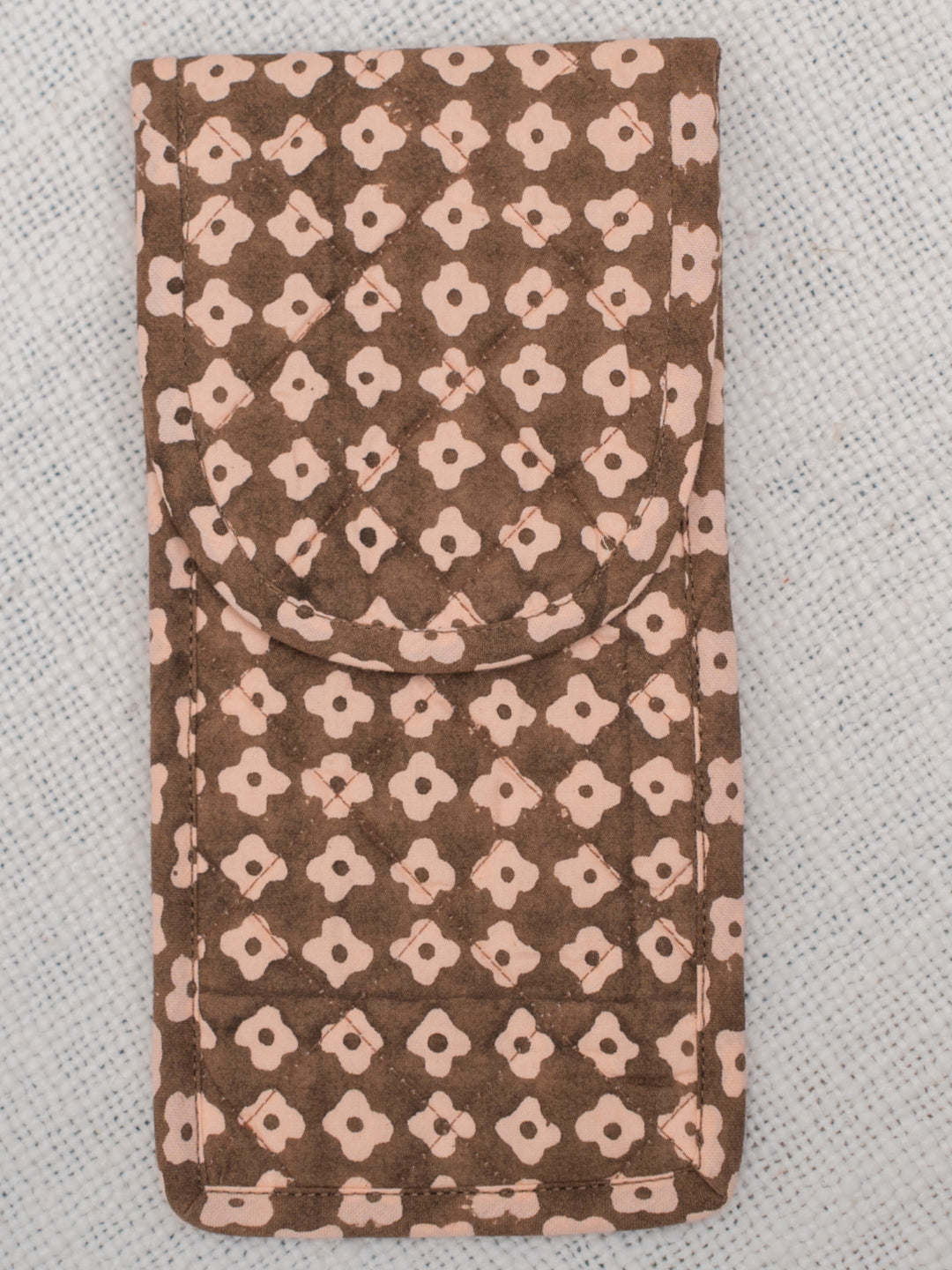 Mocha Floral Garden Pouch Sunglass Cover