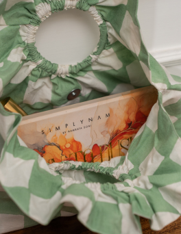 Pastel Green Checker Print HALO BAG