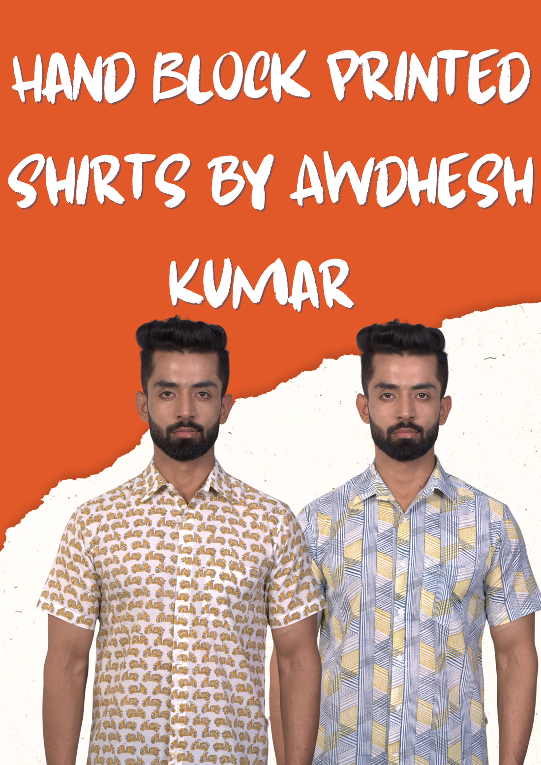 Hand Block Printed Shirts by Awdhesh Kumar