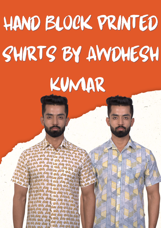 Hand Block Printed Shirts by Awdhesh Kumar