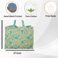 Awdhesh Kumar Botanical Aqua Bloom Cotton Hand Block Printed Tote Bag for Women
