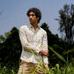 Handmade cotton printed full sleeve shirt Earthy Bloom Casual Indian handmade shirt