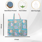 Awdhesh Kumar Aqua Royale Floral Cotton Hand Block Printed Tote Bag for Women