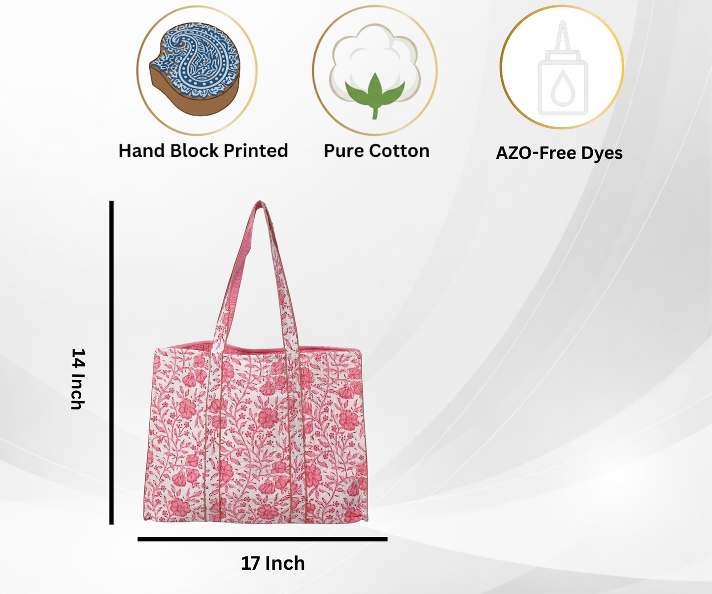 Cotton Hand Bag, Rosevine Blossom Tote Bags, Women hand bags, Tote bags for Girls, Fashion Tote bags, Printed Tote Bags