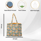 Cotton Hand Bag, Teal Marigold Heritage Tote Bags, Women hand bags, Tote bags for Girls, Fashion Tote bags, Printed Tote Bags