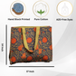 Awdhesh Kumar Chrysanthemum Garden Motif Cotton Hand Block Printed Tote Bag for Women