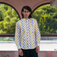 Full Sleeve Indian Hand Block Print Shirt Stylish Rhino – Casual Trendy Wear Shirt 100% Cotton Fabric