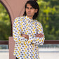 Full Sleeve Indian Hand Block Print Shirt Stylish Rhino – Casual Trendy Wear Shirt 100% Cotton Fabric