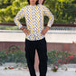 Full Sleeve Indian Hand Block Print Shirt Stylish Rhino – Casual Trendy Wear Shirt 100% Cotton Fabric