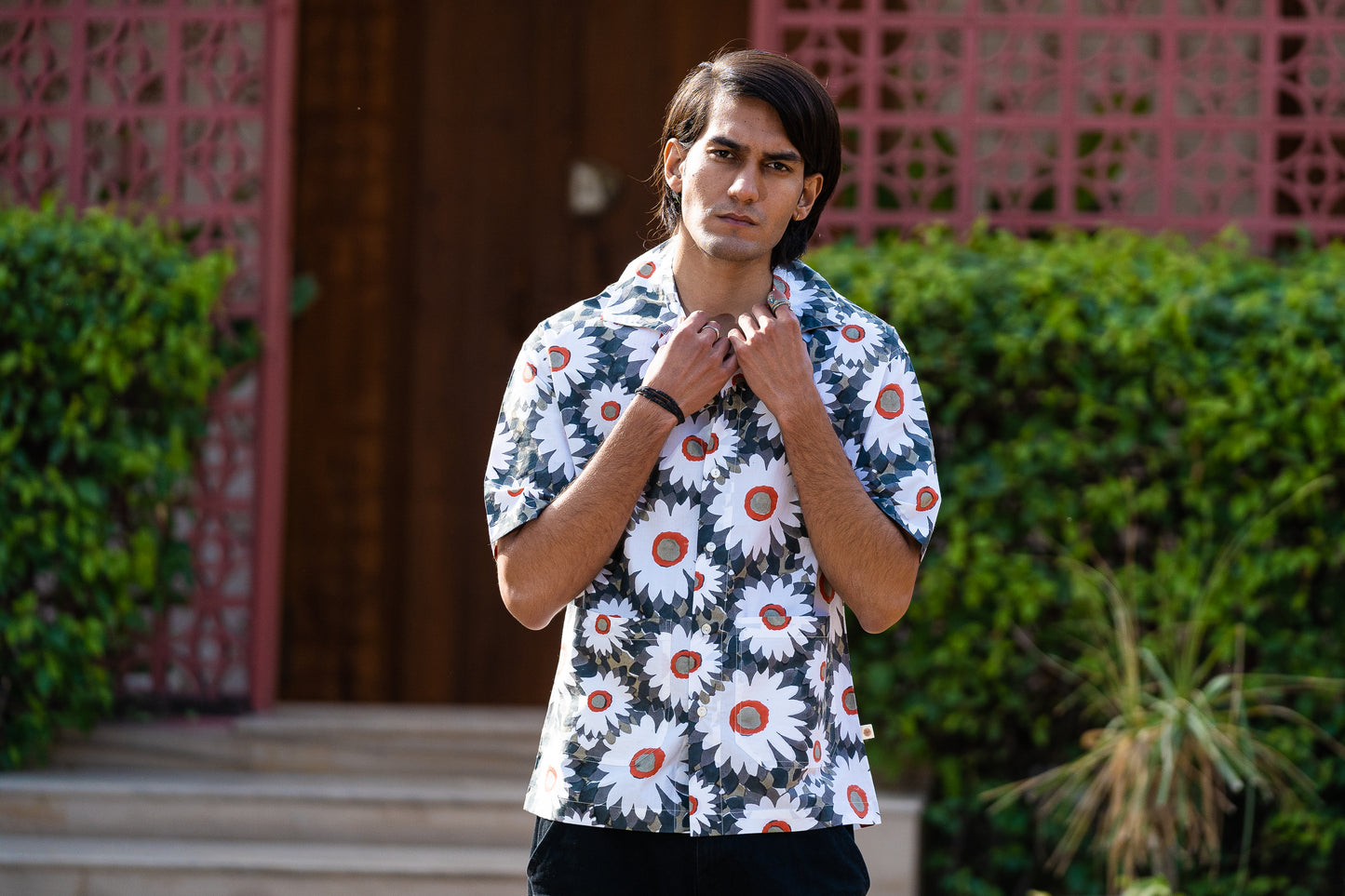 half sleeve Indian Hand Block Print Shirt Floral Breeze Casual Shirt – Stylish Summer Look Shirt 100% Cotton Fabric