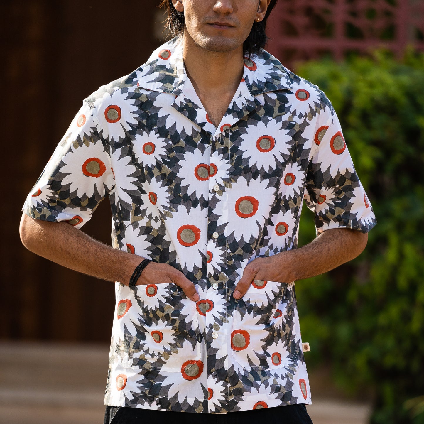 half sleeve Indian Hand Block Print Shirt Floral Breeze Casual Shirt – Stylish Summer Look Shirt 100% Cotton Fabric