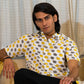 half sleeve Indian Hand Block Print Shirt  Trendy Elephant Print Casual Stylish Look Shirt 100% Cotton Fabric