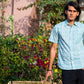 half sleeve Indian Hand Block Print Shirt Aqua Dot Print Casual Shirt – Fresh & Modern Style Shirt 100% Cotton Fabric