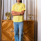 half sleeve Indian Hand Block Print Shirt  Sunlit Grid Print Casual Design Shirt 100% Cotton Fabric