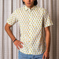 half sleeve Indian Hand Block Print Shirt  Blooming Daisy Print Casual Shirt 100% Cotton Fabric