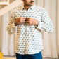 Full Sleeve Indian Hand Block Print Shirt Indigo Floral Buti Print Classic Shirt 100% Cotton Fabric
