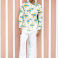 Full Sleeve Indian Hand Block Print Shirt  Trendy White “OK Please” Graphic Printed Shirt 100% Cotton Fabric