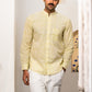 Full Sleeve Indian Hand Block Print Shirt Sunlit Floral Print Cotton Kurta Shirt 100% Cotton Fabric
