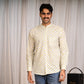 Full Sleeve Indian Hand Block Print Shirt Mustard Geometric Print Cotton Kurta  100% Cotton Fabric