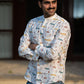 Full Sleeve Indian Hand Block Print Shirt Playful Ride Print  Cotton Kurta 100% Cotton Fabric