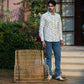 Full Sleeve Indian Hand Block Print Shirt Retro Ride Print Cotton Casual