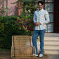 Full Sleeve Indian Hand Block Print Shirt Retro Ride Print Cotton Casual