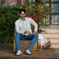 Full Sleeve Indian Hand Block Print Shirt Retro Ride Print Cotton Casual