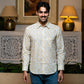 Full Sleeve Indian Hand Block Print Shirt Elegant Beige Printed Casual Shirt 100% Cotton Fabric