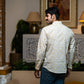 Full Sleeve Indian Hand Block Print Shirt Elegant Beige Printed Casual Shirt 100% Cotton Fabric