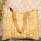 Awdhesh Kumar Sunflare Floral Carryall Cotton Hand Block Printed Tote Bag for Women