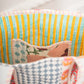 Awdhesh Kumar Mustard Floral Cotton Hand Block Printed Tote Bag for Women