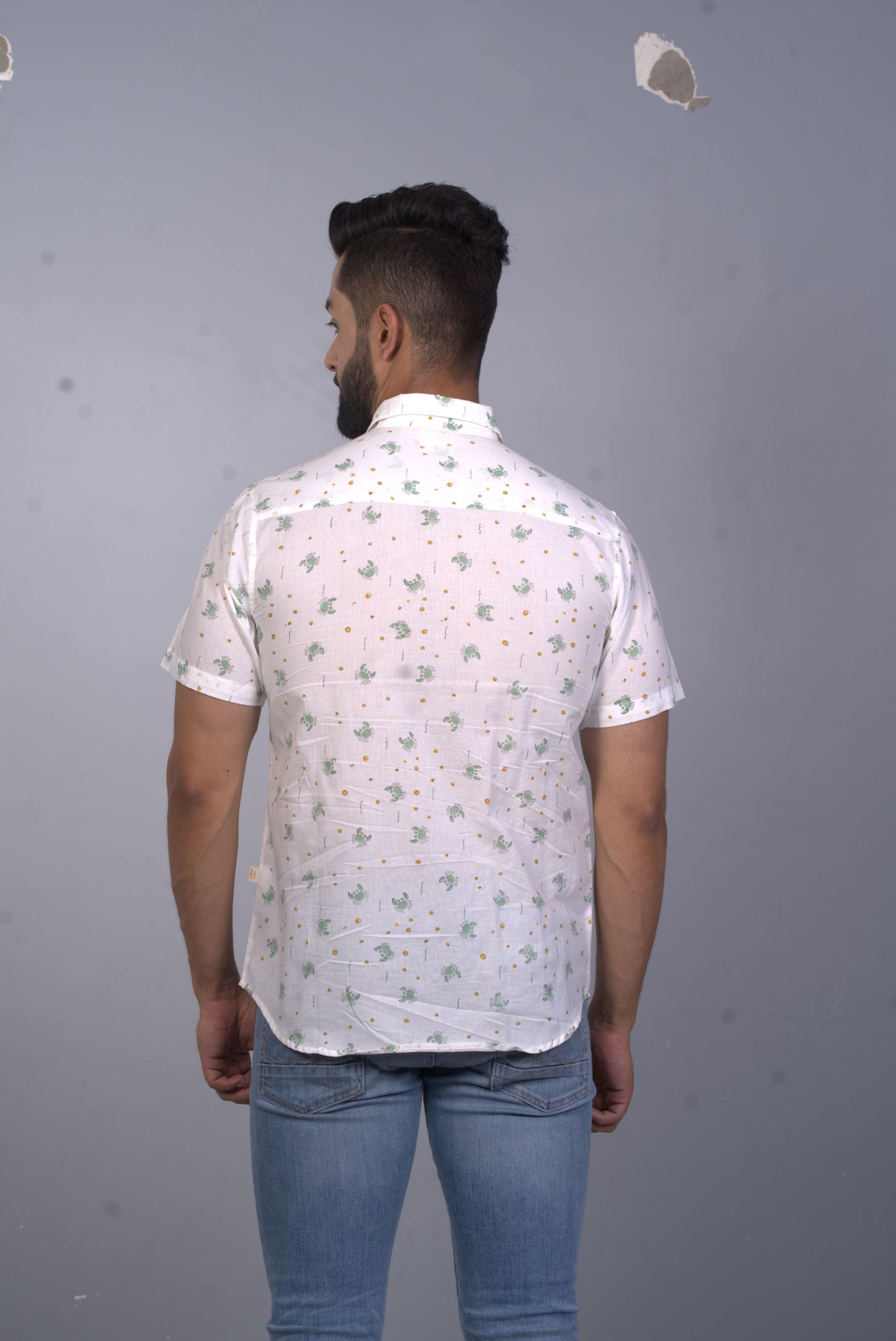 half sleeve Indian Hand Block Print Shirt Krabby Design Shirt 100% Cotton Fabric