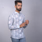 Full Sleeve Indian Hand Block Print Shirt Game of Line Blue Shirt 100% Cotton Fabric