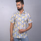 half sleeve Indian Hand Block Print Shirt Game of Line Retro Design Shirt 100% Cotton Fabric