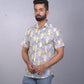 half sleeve Indian Hand Block Print Shirt Game of Line Retro Design Shirt 100% Cotton Fabric
