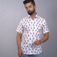 half sleeve Indian Hand Block Print Shirt Jaipur Jarokha Blue Design Shirt 100% Cotton Fabric