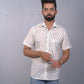 half sleeve Indian Hand Block Print Shirt Jungle Buti Design Shirt 100% Cotton Fabric