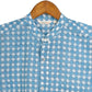 Full Sleeve Indian Hand Block Print Shirt Gud Jali Cornflower Blue Design Shirt 100% Cotton Fabric