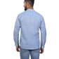Full Sleeve Indian Hand Block Print Shirt Gud Jali Cornflower Blue Design Shirt 100% Cotton Fabric
