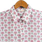 Full Sleeve Indian Hand Block Print Shirt Pink Buti Big Design Shirt 100% Cotton Fabric