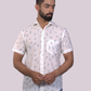 half sleeve Indian Hand Block Print Shirt Jelly Fish Design Shirt 100% Cotton Fabric