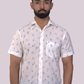half sleeve Indian Hand Block Print Shirt Jelly Fish Design Shirt 100% Cotton Fabric
