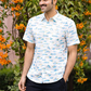 half sleeve Indian Hand Block Print Shirt Ocean Journey Design Shirt 100% Cotton Fabric