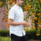 half sleeve Indian Hand Block Print Shirt Ocean Journey Design Shirt 100% Cotton Fabric