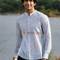 Full Sleeve Indian Hand Block Print Shirt Mini Diamond Blockprint Shirt 100% Cotton Fabric