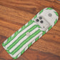 Botanical Green Stripe Quilted Pouch Sunglass Cover