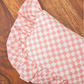 Pastel Pink Check Print Demi Donut Pouch