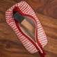 Rustic Red Geometric Print Pencil Pouch Cotton Hand Block Printed