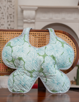 Botanical Sunburst Print Floret Bag Cotton Hand Block Printed