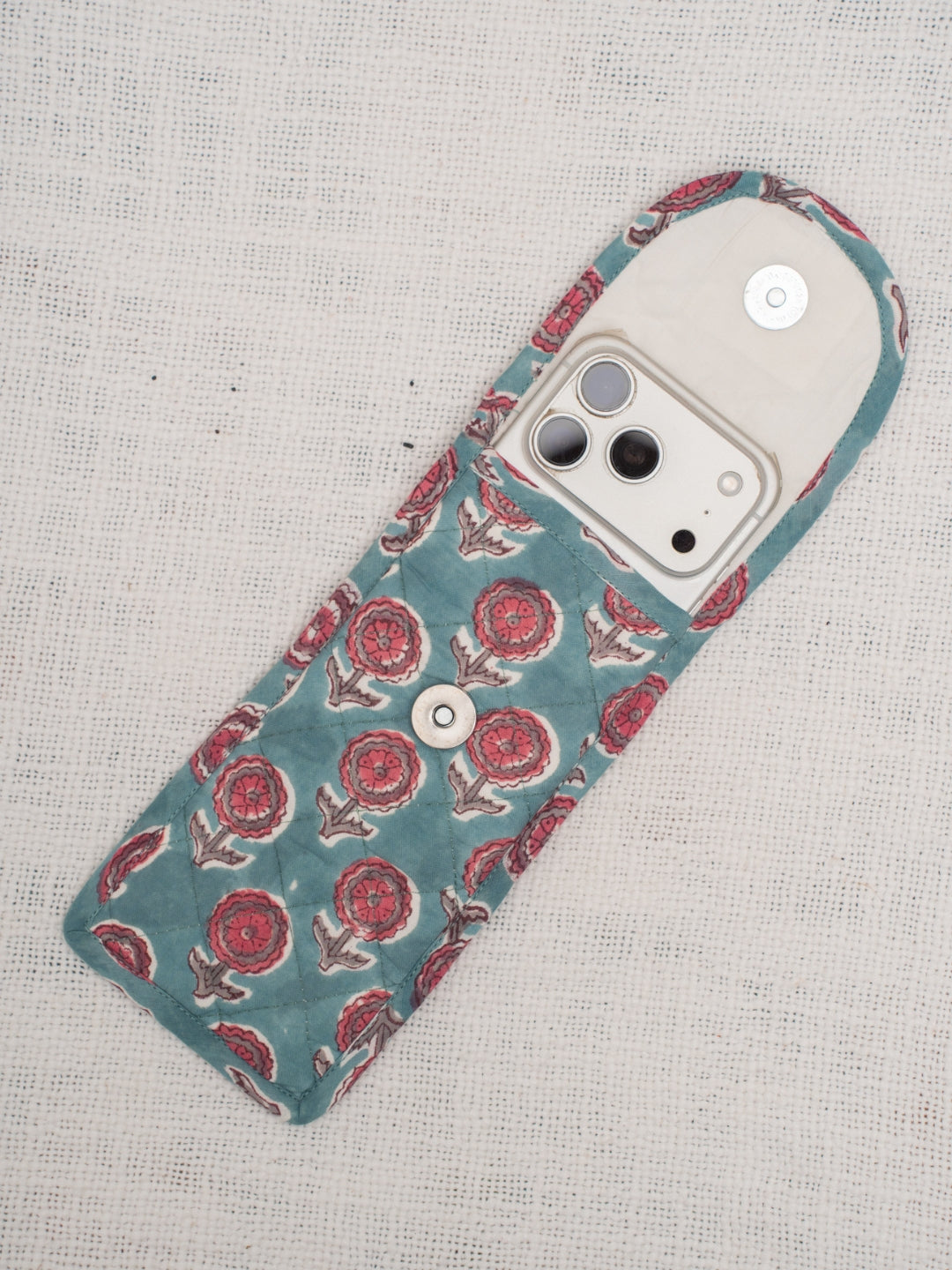 Vintage Floral Quilt Pouch Sunglass Cover